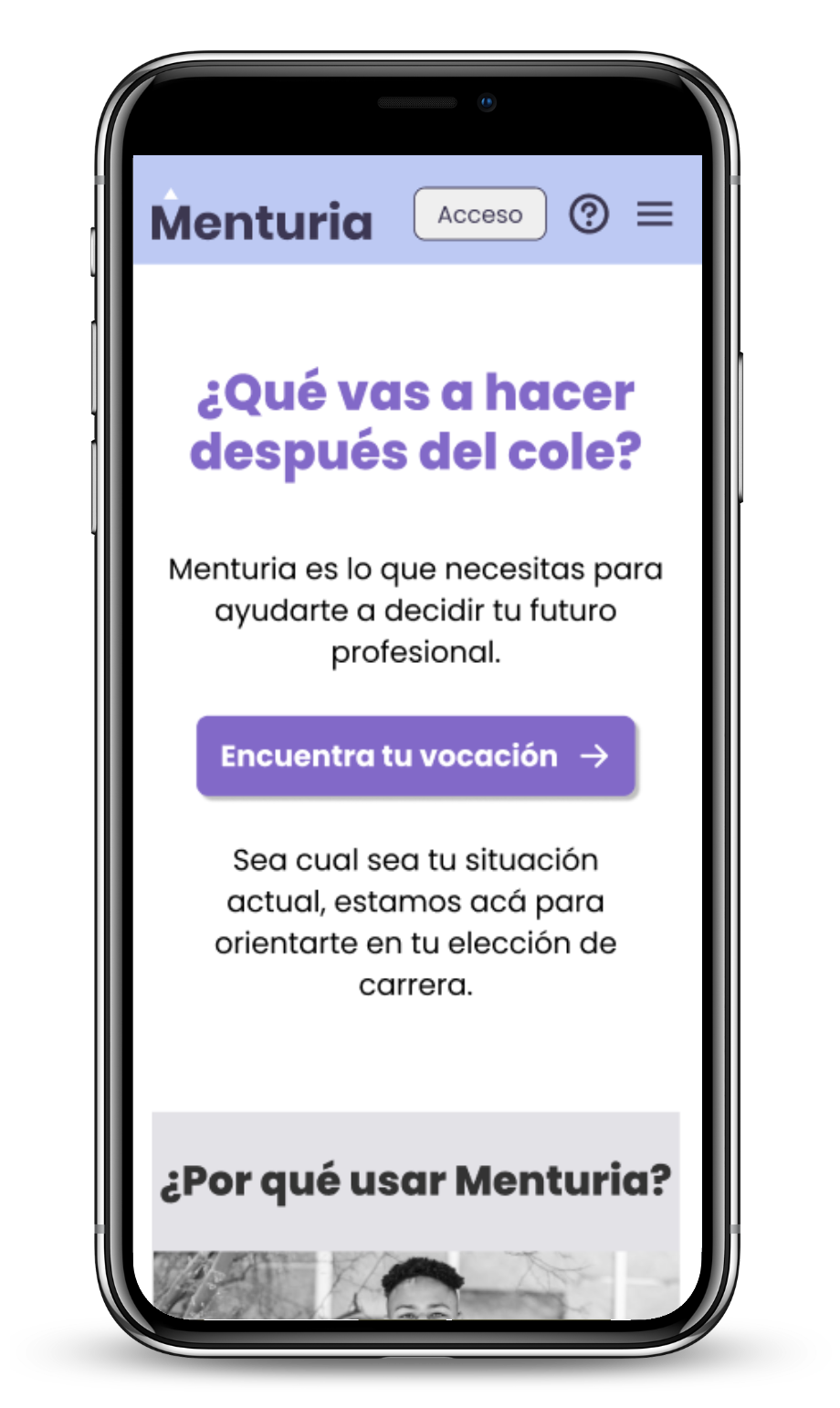 Menturia Screen - Home